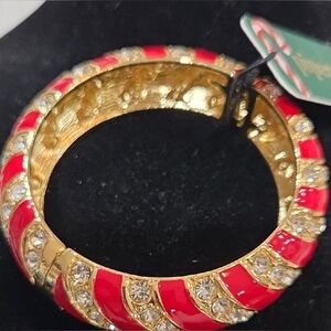Piper K Elegant Red and Gold Bracelet